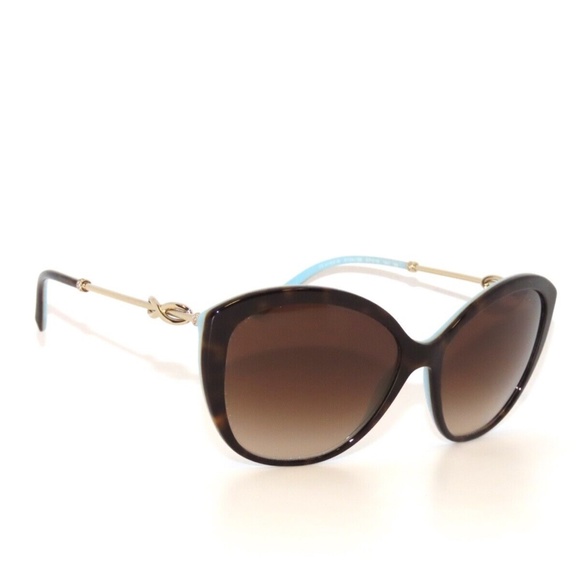 Tiffany & Co TF4144B 4144 8134/3B Havana Blue Brown Gradient Sunglasses - Picture 3 of 5